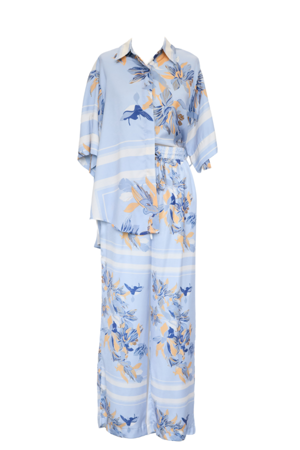 Kaycie Shirt - Powder Blue Floral - Image 2