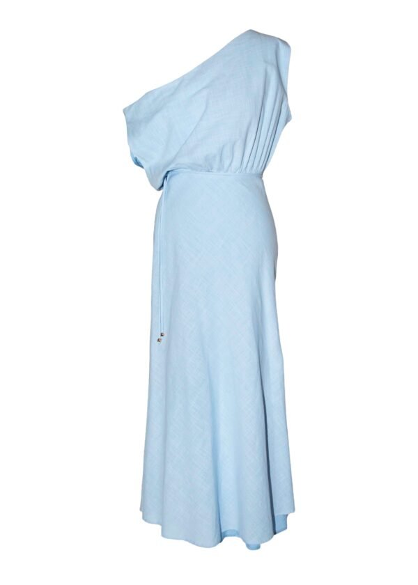 Gabrielle One Shoulder Midi Dress - Blue - Image 2