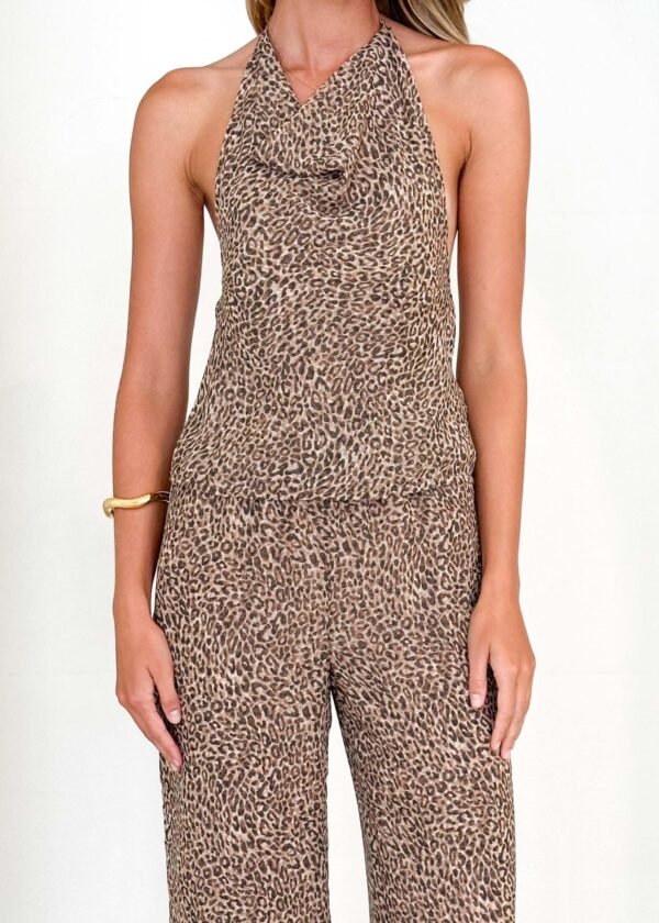 Shady Halter Top - Leopard - Image 6