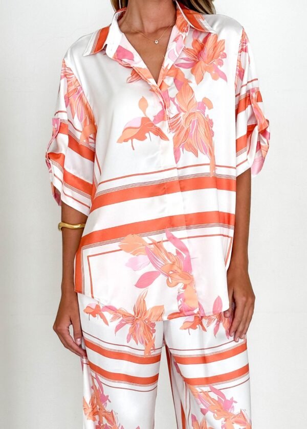 Kaycie Shirt - Peach Floral - Image 7