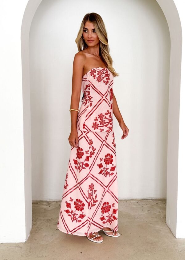 Madi Maxi Skirt - Red Floral - Image 4