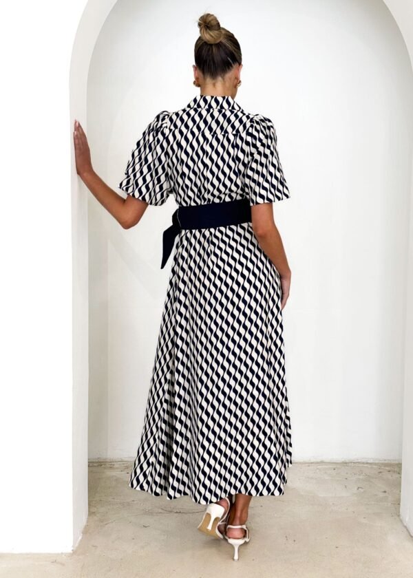 Brunswick Midi Dress - Navy Wave - Image 7