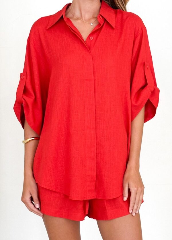 Kinsley Shirt - Red - Image 7