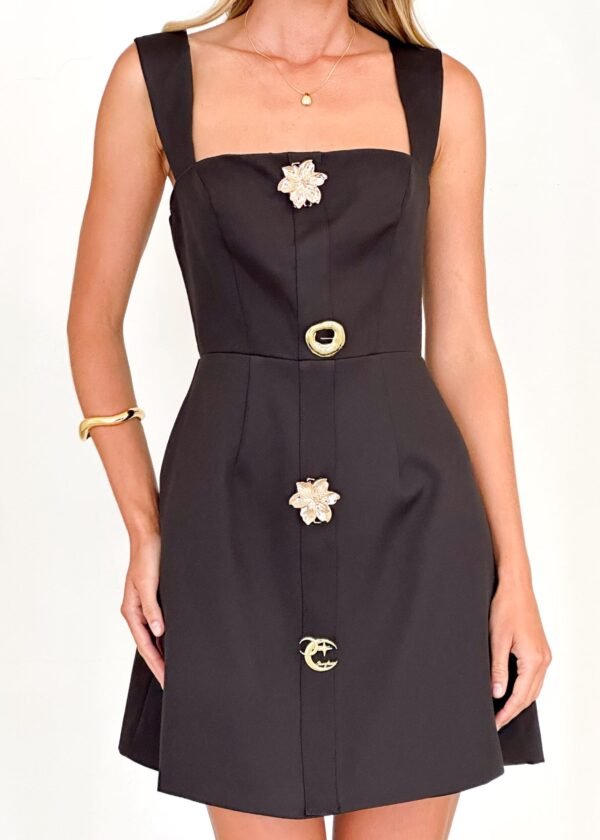 Selma Dress - Black - Image 7