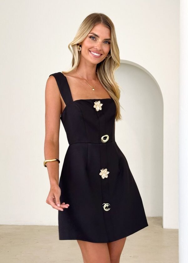 Selma Dress - Black - Image 3