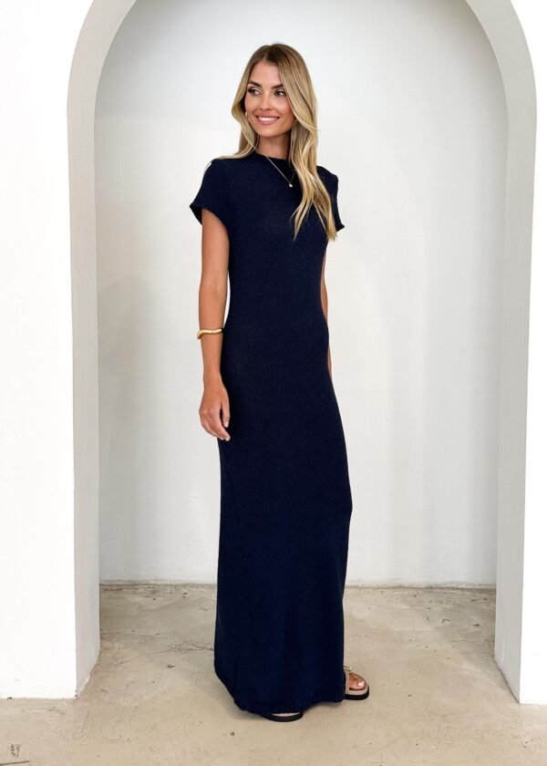 Kori Knit Maxi Dress - Navy - Image 6