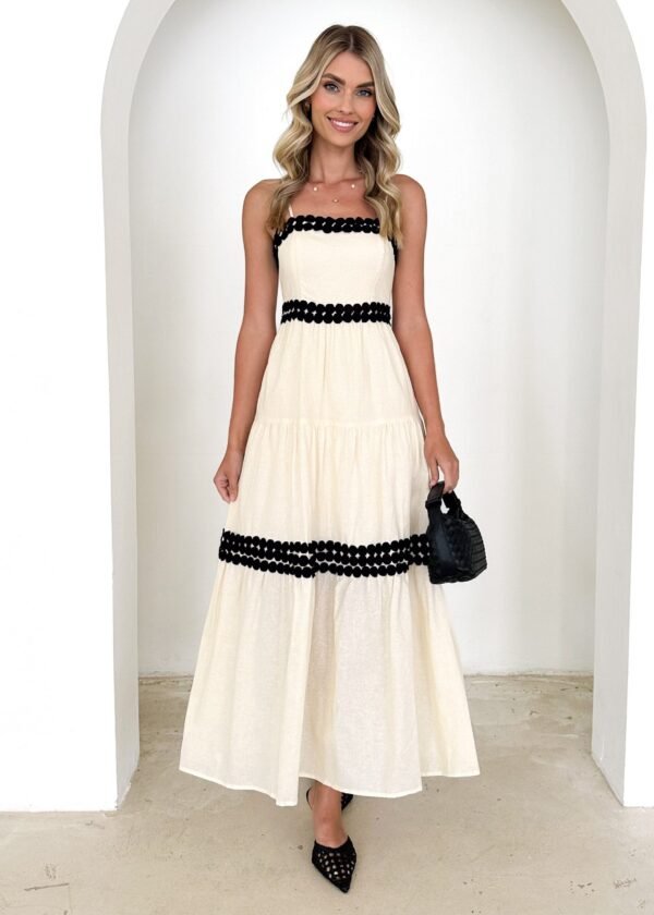 Palma Maxi Dress - Cream - Image 3