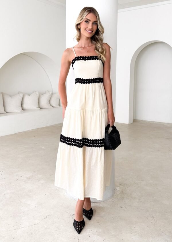 Palma Maxi Dress - Cream - Image 2