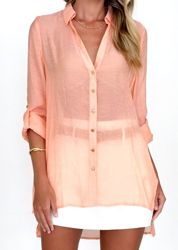 Primrose Shirt - Peach - Image 7