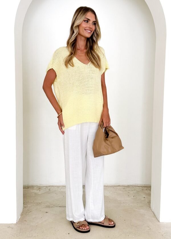 Melrose Knit Top - Lemon - Image 4