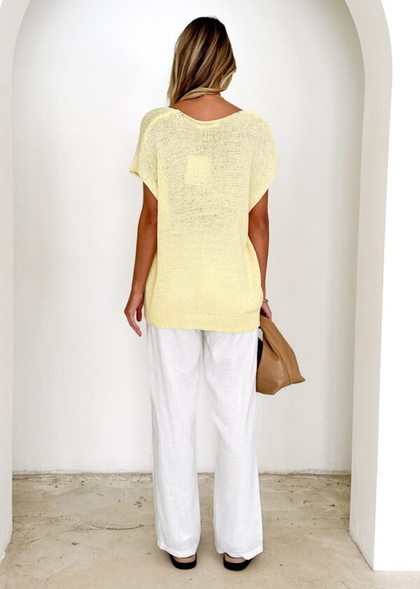 Melrose Knit Top - Lemon - Image 5