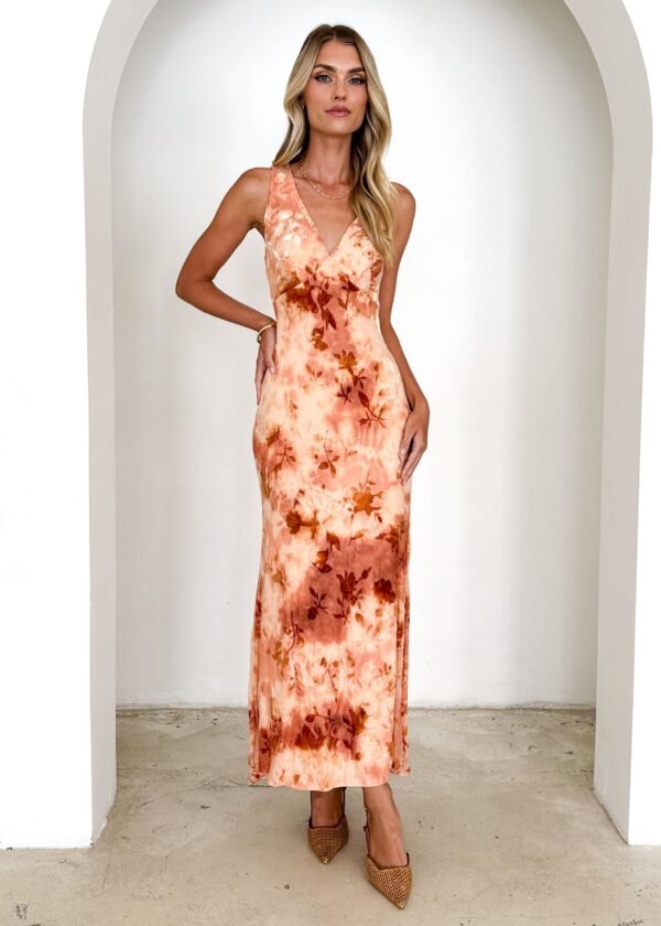 Esplanade Maxi Dress - Rust Tie Dye - Image 3