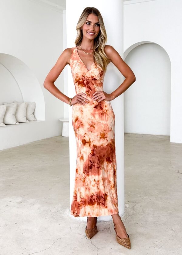 Esplanade Maxi Dress - Rust Tie Dye - Image 2