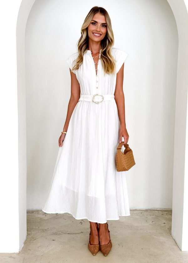 Rivington Maxi Dress - Off White - Image 3