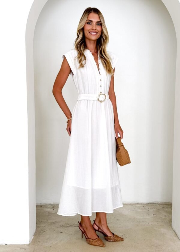 Rivington Maxi Dress - Off White - Image 4