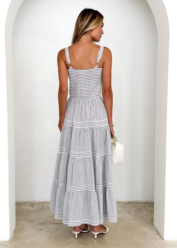 Courtland Maxi Dress - Navy Stripe - Image 5