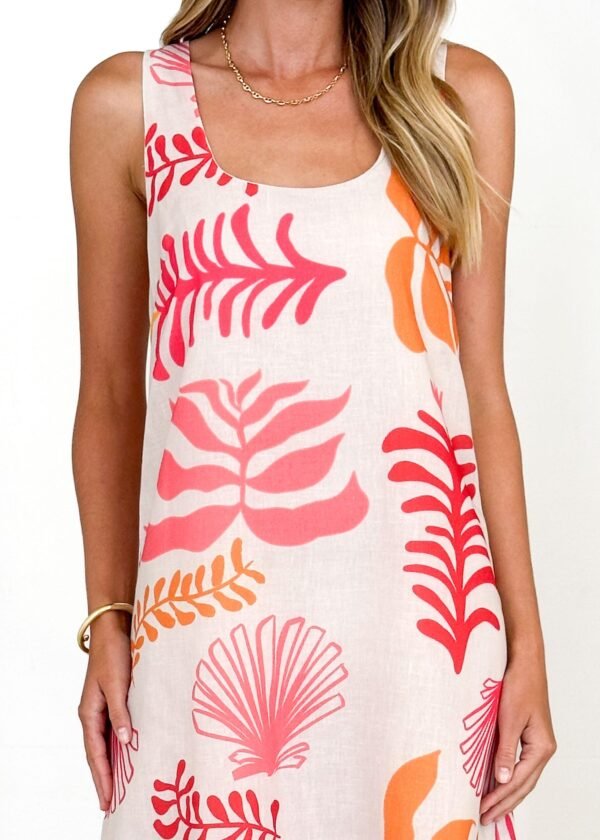 Tusk Midi Dress - Pink Abstract - Image 9