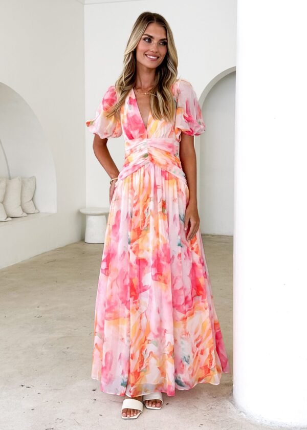 Aubree Maxi Dress - Ruby Splash - Image 3