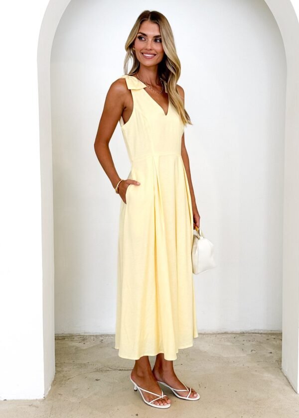 Pacifica Midi Dress - Lemon - Image 5