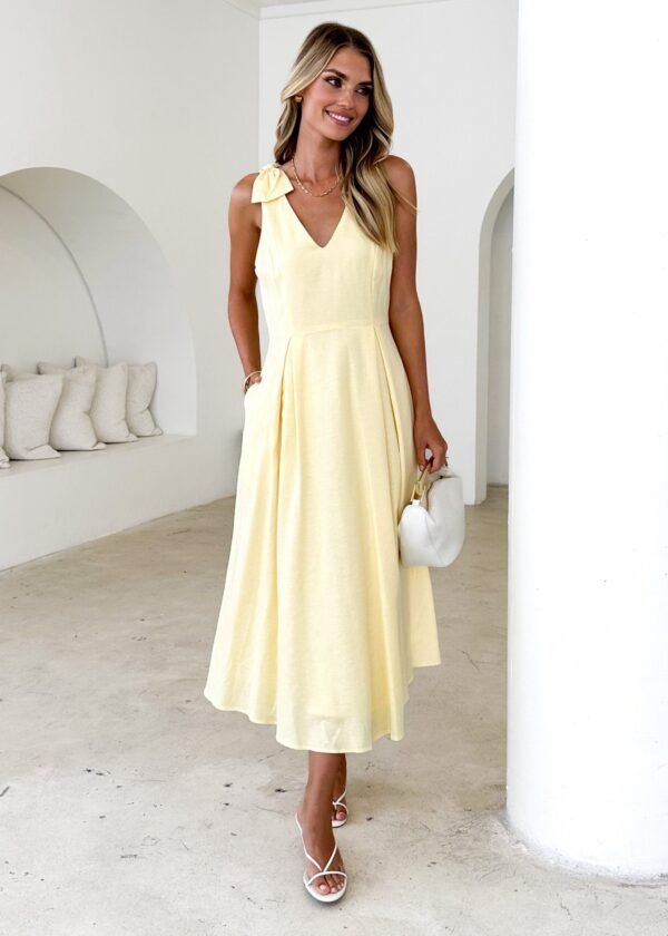 Pacifica Midi Dress - Lemon