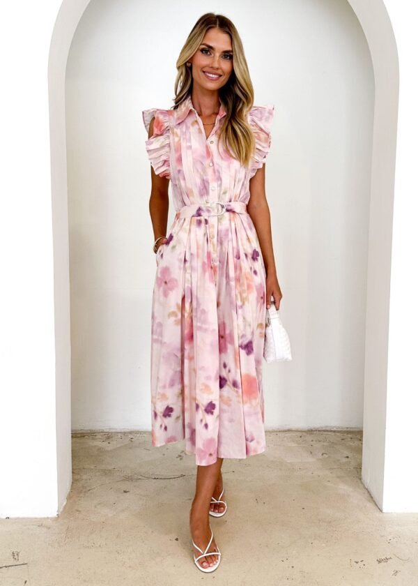 Nordie Midi Dress - Pink Splash - Image 3