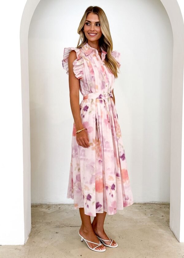 Nordie Midi Dress - Pink Splash - Image 4