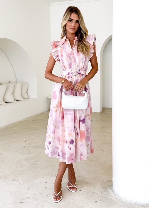 Nordie Midi Dress - Pink Splash - Image 2