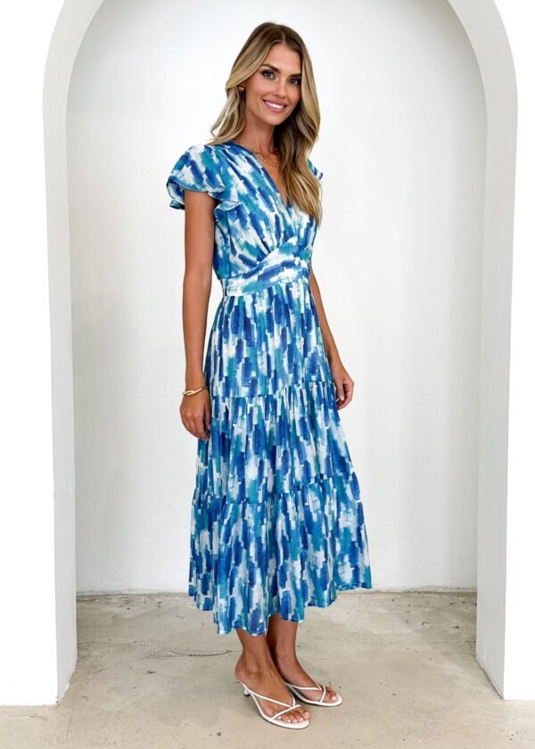 Gatsby Midi Dress - Blue Splash - Image 7