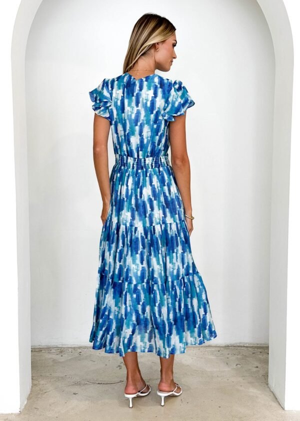 Gatsby Midi Dress - Blue Splash - Image 8