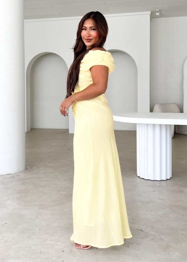 Flirtini One Shoulder Maxi Dress - Lemon - Image 6