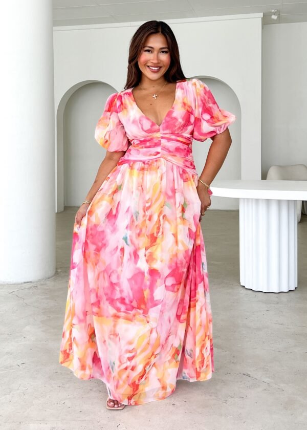 Aubree Maxi Dress - Ruby Splash - Image 4