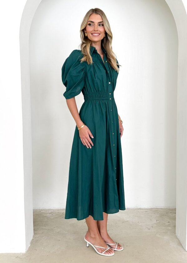 Ariana Midi Dress - Emerald - Image 5