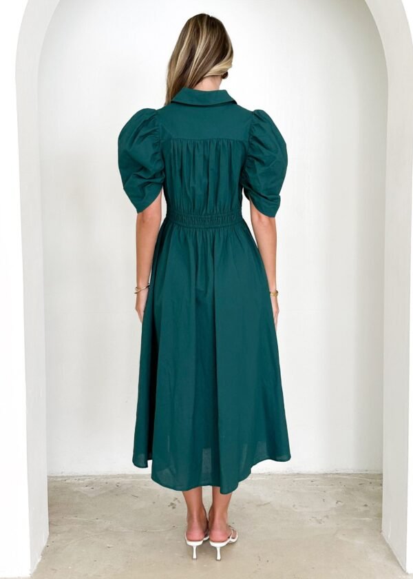 Ariana Midi Dress - Emerald - Image 6