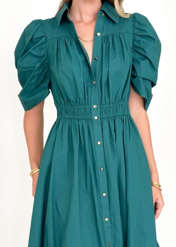 Ariana Midi Dress - Emerald - Image 7